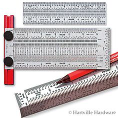 two rulers and a pen on top of each other, with the same ruler in front of them