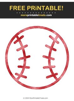 a free printable baseball ball with the words free printable on it