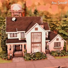 Speed Build & Download on YouTube | Gallery ID: ninahschmidt Sims 4 Modern Family Home, Modern Family Farmhouse, Sims 4 Villa, Mariana Foster, Sims 4 Restaurant, Sims Challenge, Family Farmhouse