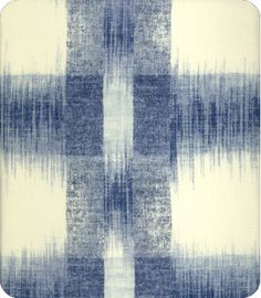 a blue and white checkered pattern on fabric