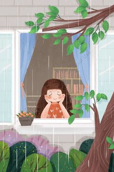 Rain Art Illustration, Raining Illustration, Rain Images, Rain Drawing, Spring Illustrations, Rain Illustration, Spring Illustration, Frog Illustration