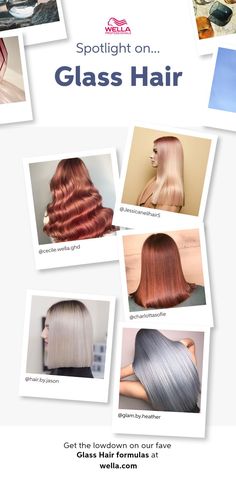 Click for the glossiest, shiniest hair trend of 2021; glass hair. Find all of your inspiration, for every hair color, on our Trend Hub. Glass Hair, Hair Trend, Colour Board, Latest Hairstyles, Shiny Hair, Hair Colour, Vinyl Wall Decals