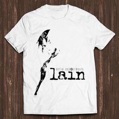 a t - shirt with the word iron on it and an image of a man holding a