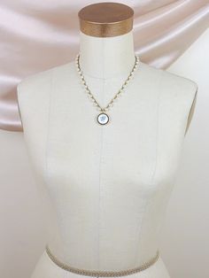 Vintage Porcelain Blue Flower Pearl Necklace – The Elegant Muse