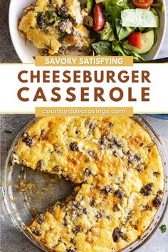 Savory Satisfying Cheeseburger Casserole is the ultimate comfort dish, combining all the flavors of a classic cheeseburger in a hearty, easy-to-make casserole! With layers of seasoned ground beef, melted cheese, and bisquick mix, this dish brings a rich, cheesy flavor to every bite. Perfect for family dinners or potlucks, it’s a guaranteed crowd-pleaser that’s ready in no time. This cheeseburger casserole is cozy, filling, and brings all the nostalgia of a diner favorite to your dinner table! Cheeseburger Casserole Bisquick, Impossible Cheeseburger Pie, Impossible Cheeseburger, Easy Dinner Desserts, Oven Roasted Green Beans, Gluten Free Bisquick, Homemade Bisquick