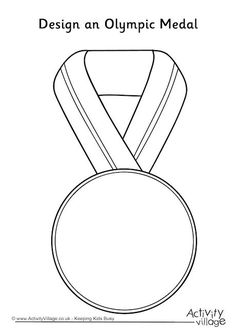 an olympic medal is shown in black and white with the words design an olympic medal