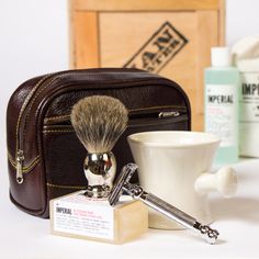 The Clean Shave Crate Manly Gifts, Man Crates, Vintage Shaving, Clean Shave, Shaving Kit, Long Distance Gifts, Care Packages, Wet Shaving, Awesome Gifts