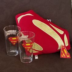 Perfect For The Superman Fan! Add To Your Collection Or Give As Gift! Bundle Includes: (1) Nwt 14" Superman Plush Shield Pillow. Dc Comics. Toy Factory. Warner Brothers (2) Not New Superman Man Of Steel Pint Glasses - Out Of Box. Dc Comics. Vandor Gifts Red, Yellow, Gold, Clark Kent, Lois Lane, Kryptonite *Bundle With My Other Superman Listing & Save! *Please See Pictures For Details. *Pet Free & Smoke Free Home. Clark Kent Lois Lane, New Superman, Superman Collection, Toy Factory, Superman Man Of Steel, Gift Bundle, Lois Lane, Warner Brothers, Clark Kent