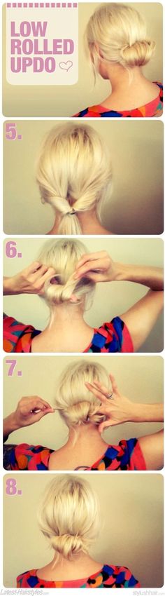 low rolled loose bun Skirt Diy, The Beauty Department, Long Bob, Hair Today