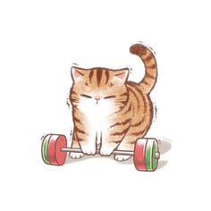 a drawing of a cat sitting on top of a skateboard