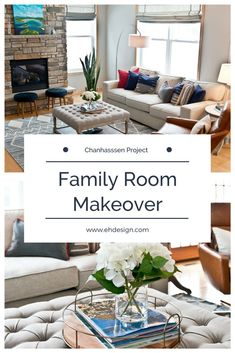 the family room makeover is an easy and cheap way to decorate your living room