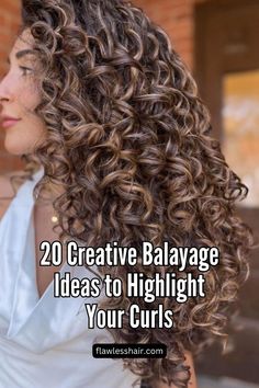 Curly Balayage With A Cadō Cut Curly Balayage, Curly Balayage Hair, Balayage Hair Ideas, Balayage Ideas, Colored Curly Hair, Natural Curls Hairstyles, New Cut, Curly Girl, Brunette Hair