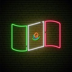 an open book neon sign on a brick wall