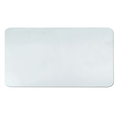 a white mouse pad sitting on top of a table