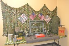 Ww2 Themed Party, Homecoming Floats, Army Birthday, Camo Birthday, Military Party