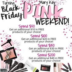 Mary Kay Pink Friday 2024, Mary Kay Black Friday Ideas, Mary Kay Pink Weekend Sale, Pink Weekend Mary Kay, Mary Kay Pink Friday, Mary Kay Flyers, Black Friday Pink