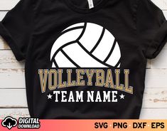 volleyball team name and ball svg file