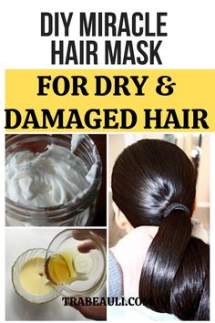 hair mask for damamged hair Best Hair Mask For Dry Damaged Hair, Diy Hair Mask For Dry Hair Natural, Hair Mask For Dry And Damaged Hair, Moisture Mask For Hair, Dry Hair Diy Mask, Hair Mask Recipe For Dry Hair, All Natural Hair Mask For Dry Hair, Heat Damage Hair Mask, Diy Hair Mask For Breakage