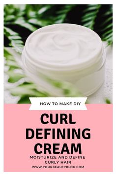 Diy Curl Cream, Define Curly Hair, Curly Hair Cream, Diy Curls, Easy Curls, Natural Hair Diy, Curl Defining, Hair Care Recipes, Curl Defining Cream