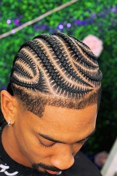 Men All Back Hairstyle, Man's Braids Hairstyles, Men’s Cornrows Hairstyles, Braided Hairstyles Black Man, Male Cornrows Braids For Men, Cornrows For Men Styles, Men’s Braid Designs, Mens Hair Ideas, Mens Hairstyles Cornrows