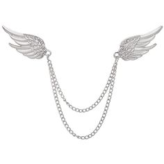 PRICES MAY VARY. Collar Pins-----Alloy material, This Angel wings chain brooch Retro style, exquisite workmanship.Suitable for men and women. Chain Collar Brooch-----Angel Wings Collar Brooch: 4x2.8cm. Chain length:11-15cm. Brooch weight: 12g.Vintage chain brooch Add a retro and taste for you.Can be used as a collar brooch or a lapel brooch.Fashion and charm. Suitable for various occasions. Angel Wings Pin-----Angel Wings Long Chain Brooch.Easy to wear, fast and easy clip on the collar or suit j Angelic Jewelry, Mc Outfit, Scissors Earrings, Lapel Chain, Lapel Pins Suit, Chain Brooch, Shirt Collar Pins, Collar Brooch, Metal Feather