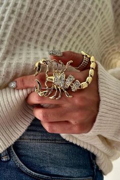 Antonella Metal Diamond Bracelet – Acmefun Scorpion Ring, Jewel Design, Dope Jewelry Accessories, Modern Jewellery Design, Big Jewelry, Dope Jewelry, Statement Jewellery, Bracelet Design, Funky Jewelry