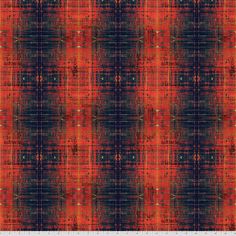 an orange and black plaid pattern