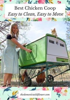 the best chicken coop easy to clean, easy to move is in this postcard