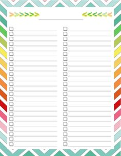 a colorful notepad with arrows on the top and bottom, in rainbows and green