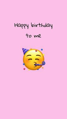 a happy birthday card with an emoticive face