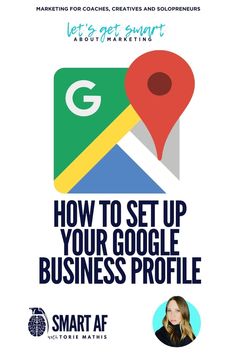 a white poster with the words how to set up your google business profile on it