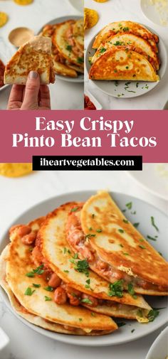 easy crispy pinto bean tacos are the perfect appetizer for any meal