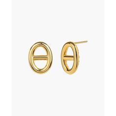 Embrace modern elegance with the Erin Circle Stud Earring. The sleek design features a circle with a chic horizontal slash, blending minimalist sophistication with contemporary style. A timeless staple that adds refined glamour to any look. 18k gold over sterling silver Our gold covering on silver is a thick layer of 18k solid gold on sterling silver meaning it will last longer. You get the look and feel of gold jewelry at a fraction of the price. Silver Meaning, Tiny Tags, Circle Stud Earrings, Circle Earrings Studs, Hoop Earring Sets, Circle Studs, Jewelry Sterling Silver, Jewelry Cleaner, A Circle