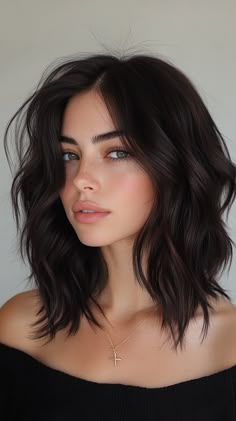 👑🌟 Classic A Line Lob With Layers Lob Haircuts Inspiration 🍃 Lob Haircut 2024, Aline Lob With Layers, A Line Lob, 90s Lob Haircut, Voluminous Lob, Lob With Layers, Haircuts With Balayage, Haircuts Inspiration, 90s Lob