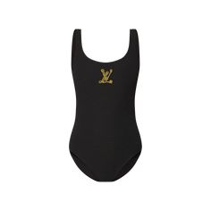 LOUIS VUITTON® - Nautical Lv Swimsuit - Black Black Dior Swimsuit, Lv Swimsuit, Louis Vuitton Swimsuit, Louis Vuitton Gifts, Fall Winter Essentials, Black Louis Vuitton, Swimsuit Collection, Trunk Bag, Swimsuit Black