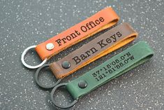 SLIM Personalized Leather Keychain, Personalized Coordinates Keychain, Where it All Began, 3 year Anniversary Gift. Mens gift, Mothers day gift-Lucasgift 3rd Year Anniversary Gifts, Customized Keychain, Leather Keychains, Leather Key Chain, Keychain Personalized, Leather Key Fobs, Monogrammed Leather, Gift Pouch, Custom Keychain