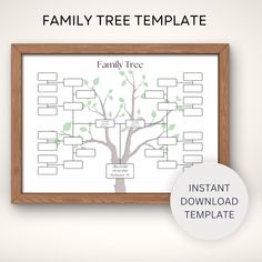 This printable and fillable Family Tree 🌳 Template is a simple yet effective tool for documenting your family's genealogy and history. It's an ideal activity or heartfelt gift for family reunions. Designed to start with one individual and branch out to parents, grandparents, and beyond, this ancestral chart offers two distinct styles: * A tree background for an artistic touch. * A minimalist version with a clean, plain background. The empty fields are fillable using Adobe Acrobat Reader or any Genealogy Templates, Pedigree Chart, Family Tree Chart, Tree Template, Tree Background, Family Tree Template, Tree Images, Plains Background, Family Genealogy