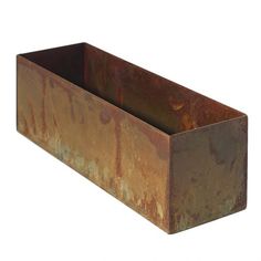 Galveston Planter Set Of 3 By Accent Decor | Planters Outdoor Planter Boxes, Faux Rust, Corten Steel Planters, Metal Planter Boxes, Rectangular Planters, Copper Planters, Steel Planters, Botanical Decor, Metal Planters