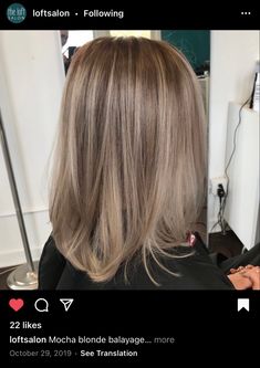 Mocha blonde balayage mid length hair Beach Hair Color Blonde, Light Beige Hair Color Ash Blonde, Bronde Long Bob Balayage, Beige Hair With Blonde Highlights, Dark Blonde Highlights Short Hair, Sandy Blonde Balayage Short Hair, Smokey Light Brown Hair, Sand Colored Hair, Ash Blonde Hairlights