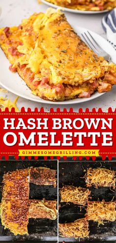 If you love Hash Browns and Omelettes then we have the breakfast that’s perfect for you! This delicious Hash Brown Omelette on the Blackstone combines the two into the perfect breakfast. A hash brown filled with eggs, ham and cheese that’s out of this world epic. Hashbrown Omelette, Easy Yummy Breakfast, Omelette Recipe Easy, Griddle Recipes, Hashbrown Recipes, Omelette Recipe, Easy Holiday Recipes, Hash Brown, Easy Homemade Recipes