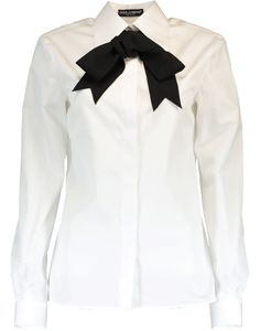 Long White Top, Ribbon Blouse, White Collared Blouse, Poplin Blouse, Poplin Top, Collar Top, Blouse White, Collar Blouse