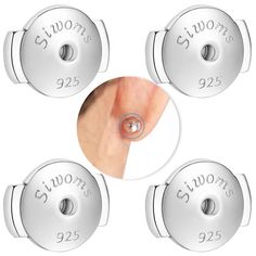 PRICES MAY VARY. 【NON-ALLERGENIC & NON-IRRITATING】Solid 925 Sterling Silver Locking Earring backs, Keep Duarable and Shining. Nickel Free, Hypoallergenic & Non-irritating. 【 SECURE LOCKING】Small Earring Backs with Strong Spring Lock. Only Fit for (0.7～1.0)mm/(0.28～0.40)inch Notched Post Earring. Securely Spring Interlock, Squeeze Buttons to Lock on and off. Perfect Replacement for Diamond Studs Earrings with Notches Post (21 GAUGE ～ 18 GAUGE) .【DELICATE & COMFORTABLE, EASY TO USE】La Pousette Loc Diamond Studs Earrings, Bullet Earrings, Silver Numbers, Solid Gold Earrings, 925 Silver Earrings, Small Earrings, Gold Plated Earrings, 925 Sterling Silver Earrings, Earring Backs