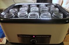 a toaster that has many jars in it