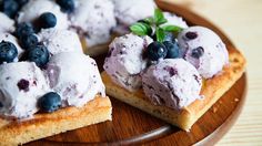 lemon blueberry frozen yogurt shortcake collage