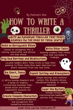 an info sheet describing how to write a halloween themed textural for children's books