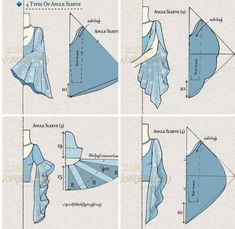 the instructions for how to make an origami dress with blue fabric and ruffles