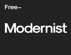 the modernist logo on a black background