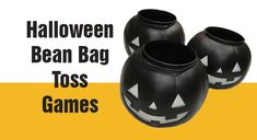 three halloween bean bag toss games are shown