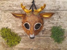 Masquerade mask. Deer mask. Handmade paper mache half face mask for women. Mask for carnival, masquerade, wedding photo session. Mask Paper Mache, Deer Mask, Carnival Masquerade, Mask Carnival, Mask Paper, Masquerade Wedding, Carnival Mask, Half Face Mask, Costume Masks