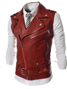 Leather Vests, Leather Biker Vest, Leather Waistcoat, Faux Leather Vest, Zipper Vest, Biker Vest, Vest Men, Motorcycle Leather, Casual Vest